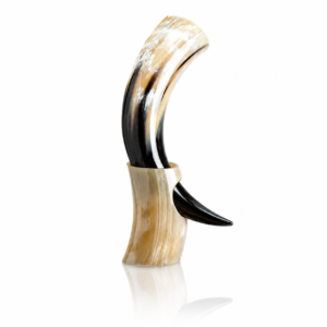 Viking drinking horn with stand